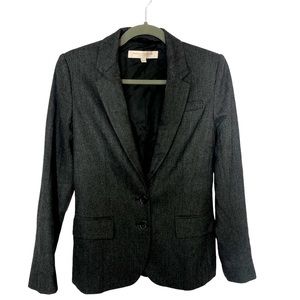 French Connection Classic Women’s Jacket Blazer Herringbone Lined Wool Blend